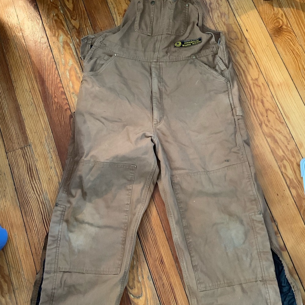 Men’s size large insulated work bibs